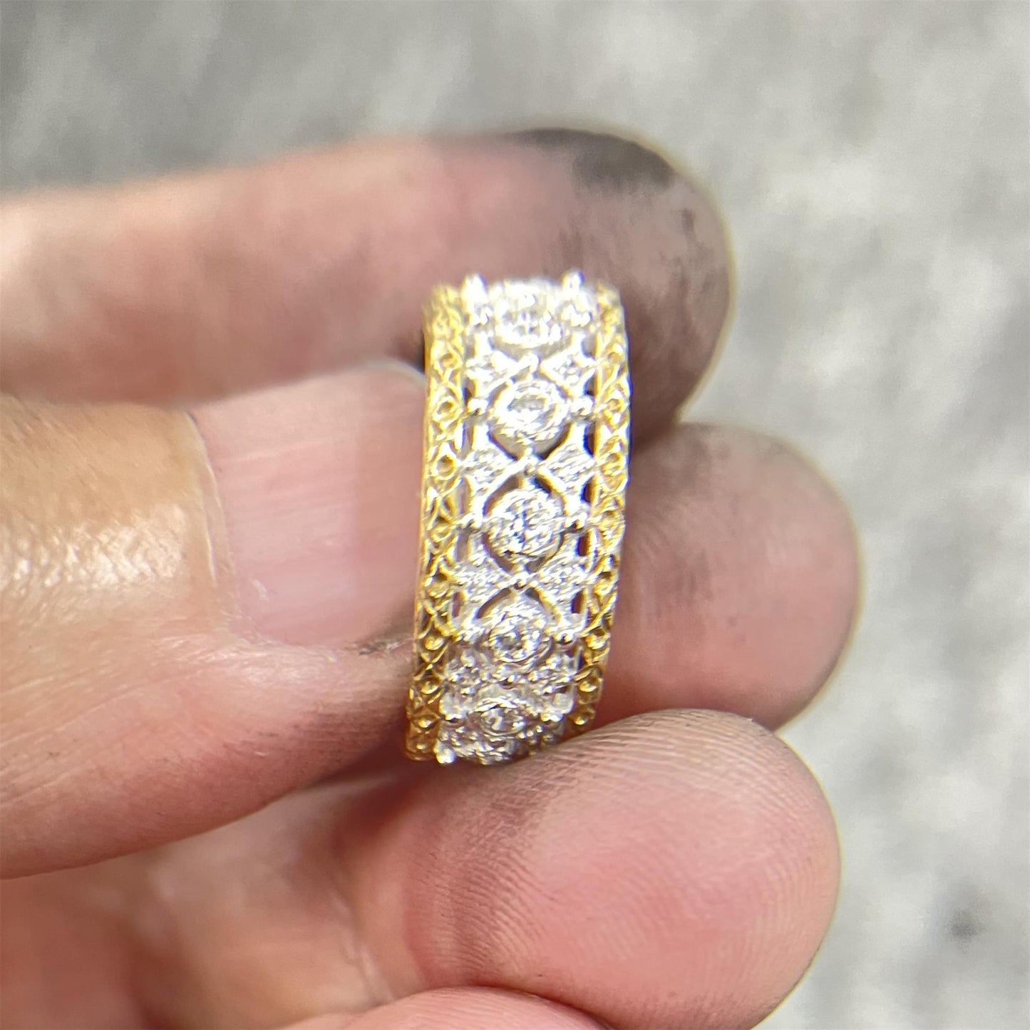 BQLT-RIN626922分色宽面直臂戒指