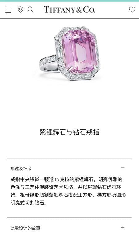 TIF46326390交叉四爪八角围石梯方臂彩宝戒