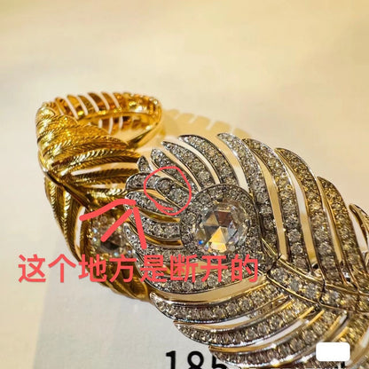 BSL-JRG02807蛋形钻满钻活动羽毛戒指