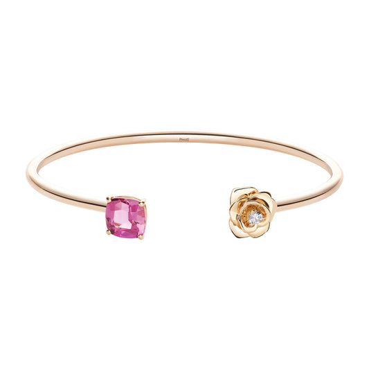 BJ-G36U5600 octagonal colored treasure small three-leaf simple overlapping flower opening bracelet