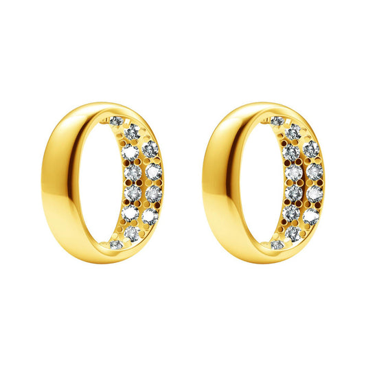 TIF64589855 diamond egg-shaped hoop earrings