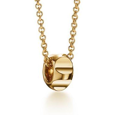 TIF32262692 light gold egg pit pendant