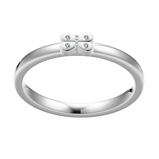 TIF71360624 butterfly four diamond ring