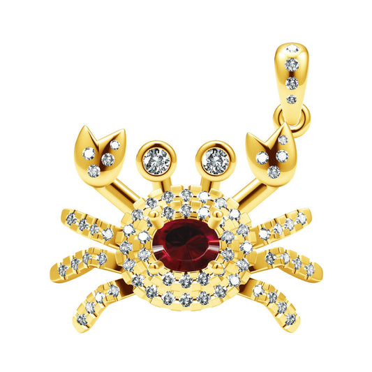 TIF11899894 egg-shaped stone crab pendant
