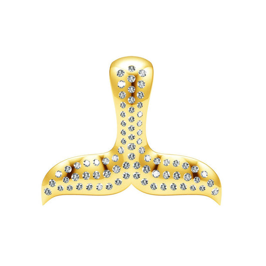 TIF59953819 full diamond dolphin tail pendant