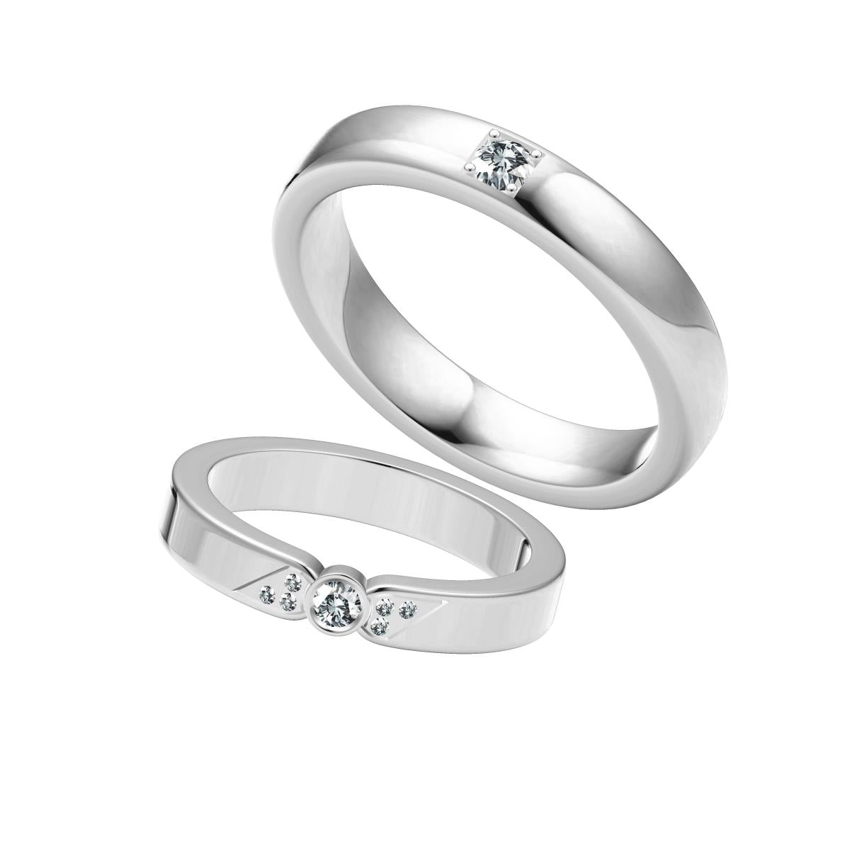 VCAR821563 straight couple ring