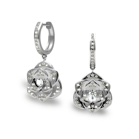 BJ-G40P45522 flower earrings 15MM