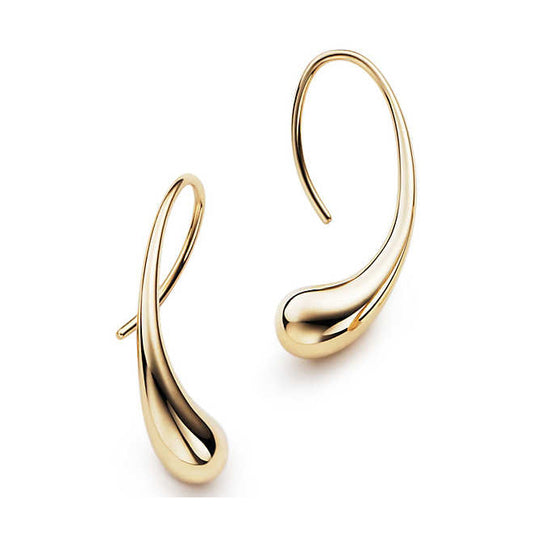 TIF33291947 light gold water drop ear hooks