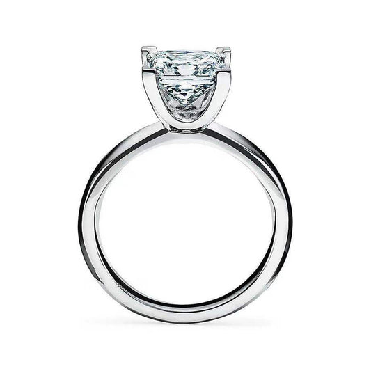 TIF41740006 four-prong square diamond ring
