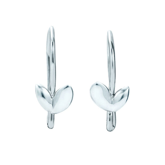 TIF55086840 olive leaf light gold ear hooks