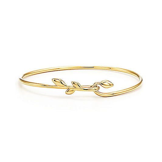 TIF11817583 light gold olive leaf bracelet