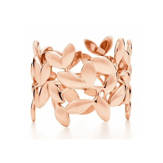 TIF24635745 light gold olive leaf ring