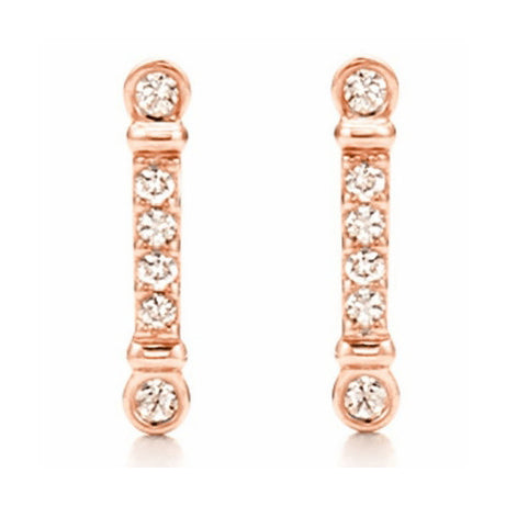 TIF40500871 bone diamond iris flower branch earrings