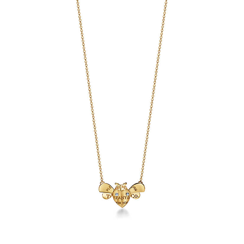 TIF5717876 letter light gold ladybug tether pendant