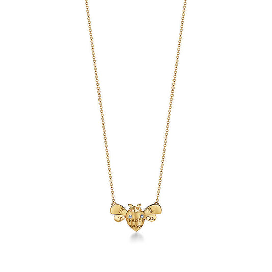 TIF5717876 letter light gold ladybug tether pendant