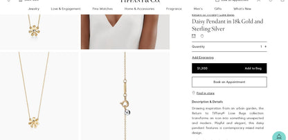 TIF63196531 Daisy Flower Letter Chain Pendant