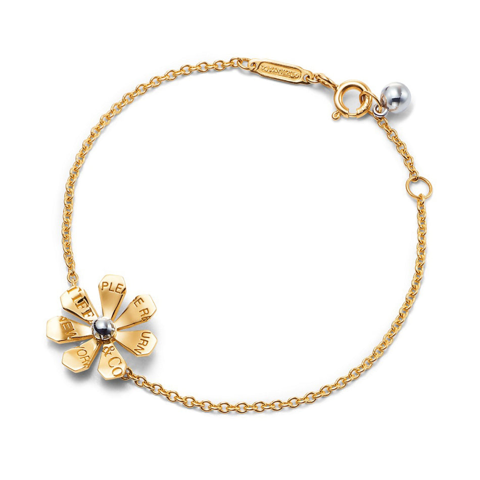 TIF44087520 letter daisy flower bracelet