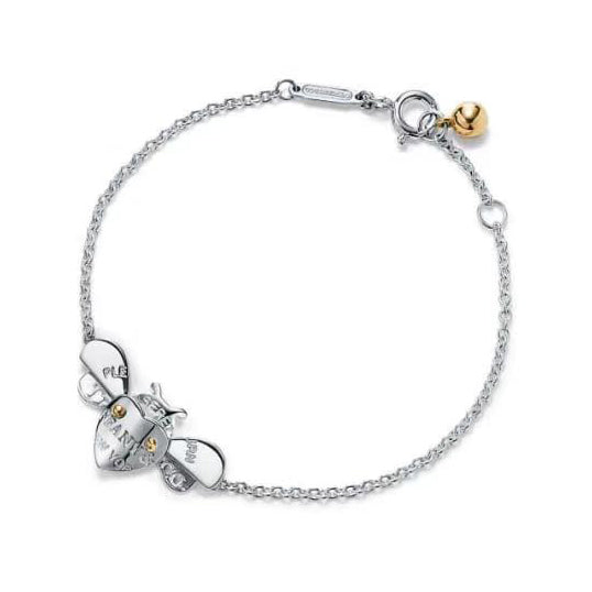 TIF89545609 letter light gold bee bracelet