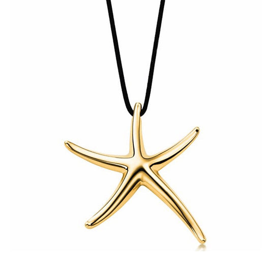 TIF63242106 light gold starfish pendant