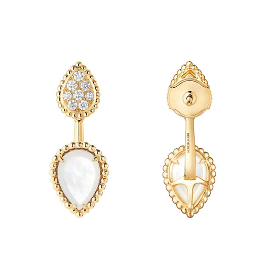 BSL-JCO01428 lotus root water drop mother-of-pearl combination earrings