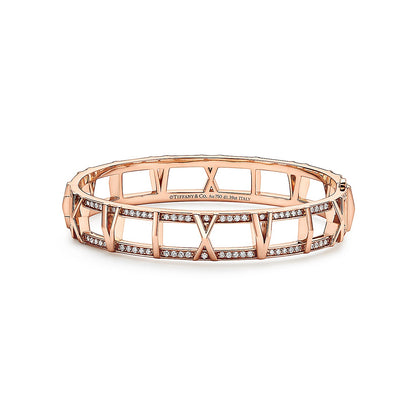 TIF46767864 diamond hollow Roman font bracelet