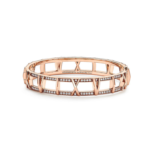 TIF46767864 diamond hollow Roman font bracelet