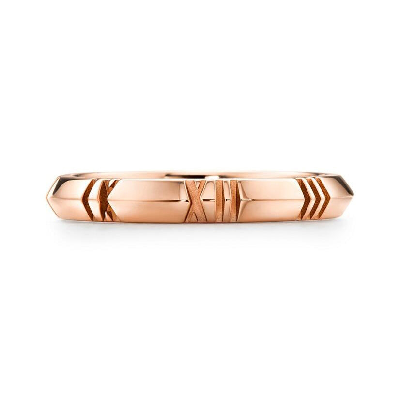 TIF67788532 light gold Roman numeral sword spine ring