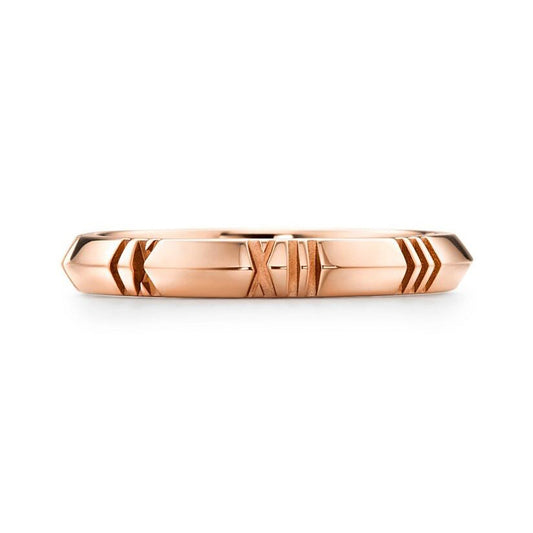 TIF67788532 light gold Roman numeral sword spine ring
