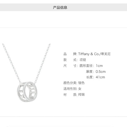 TIF42608927 light gold circle Roman font pendant