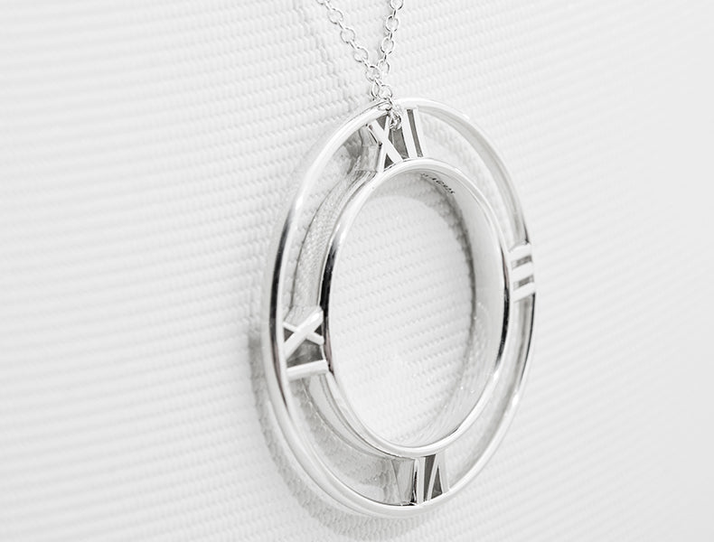 TIF9901047 light gold Roman ring pendant