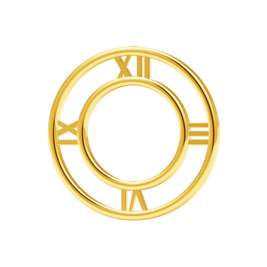 TIF69461214 light gold Roman hollow round pendant