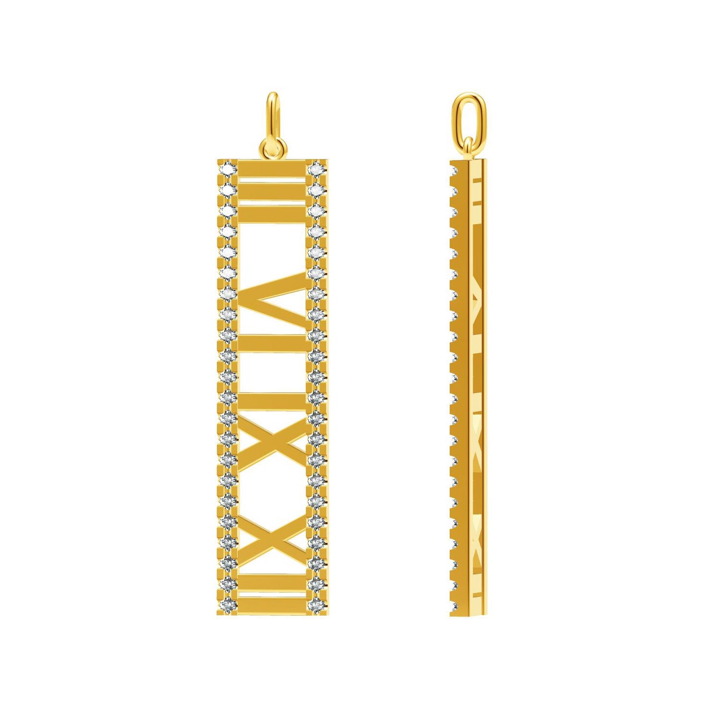 TIF67270119 stone Roman vertical pendant
