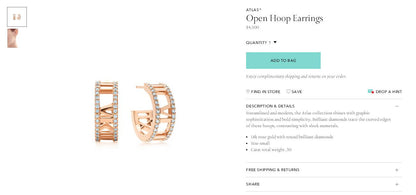 TIF76303122 Roman half circle diamond stud earrings