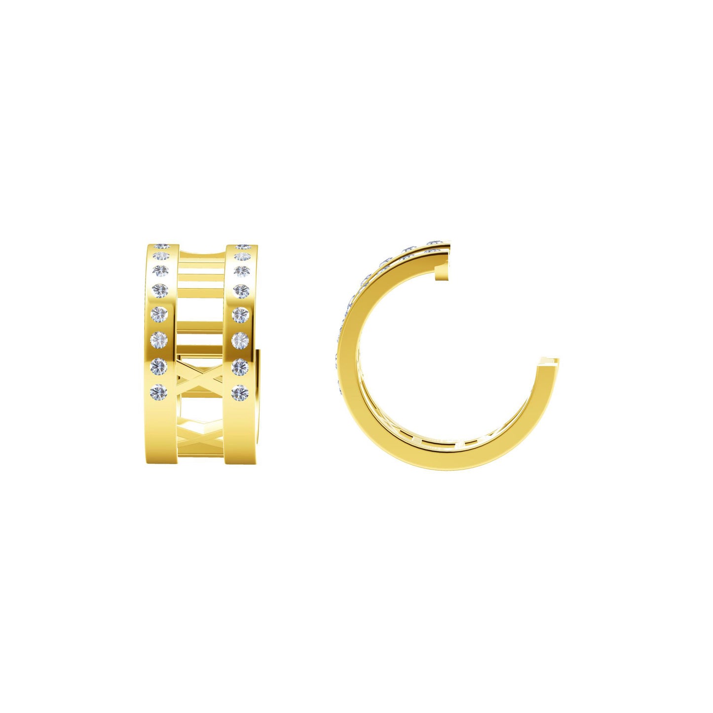 TIF38361581 Roman font inlaid stone earrings