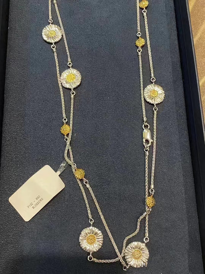 BQLT-NEC0158687分色菊花花瓣项链雏菊长项链