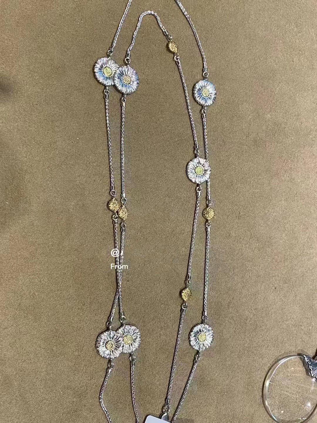 BQLT-NEC0158687分色菊花花瓣项链雏菊长项链