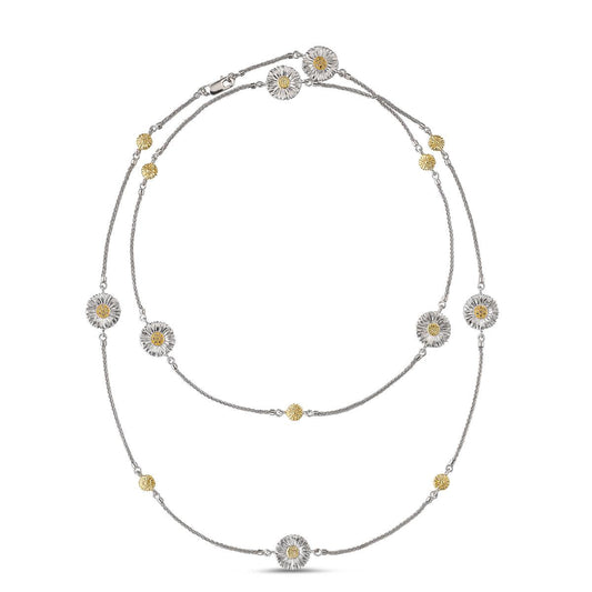 BQLT-NEC0158687 color chrysanthemum petal necklace daisy long necklace