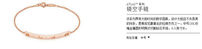 TIF20997993 hollow three diamond Roman bracelet