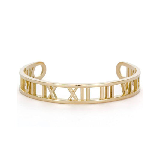 TIF61009 light gold open Roman bracelet