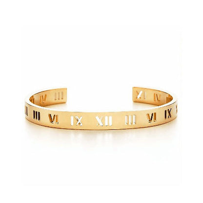 TIF29708181 light gold open Roman bracelet