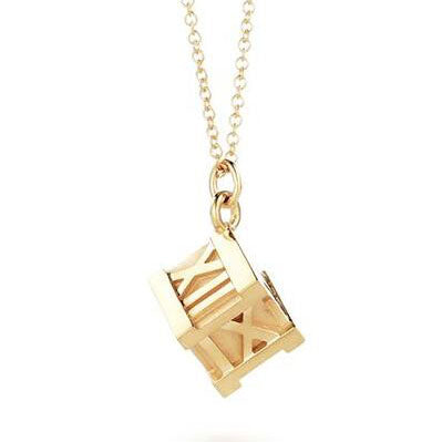 TIF71771001 square light gold Roman pendant