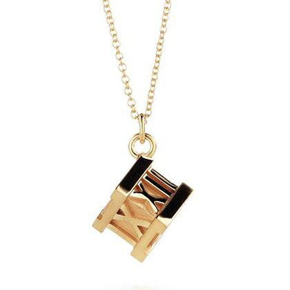 TIF71771001 square light gold Roman pendant