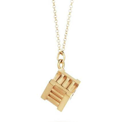 TIF71771001 square light gold Roman pendant