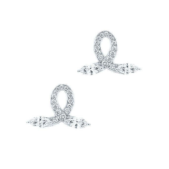 TIF78638957 two-leaf marquise stone earrings