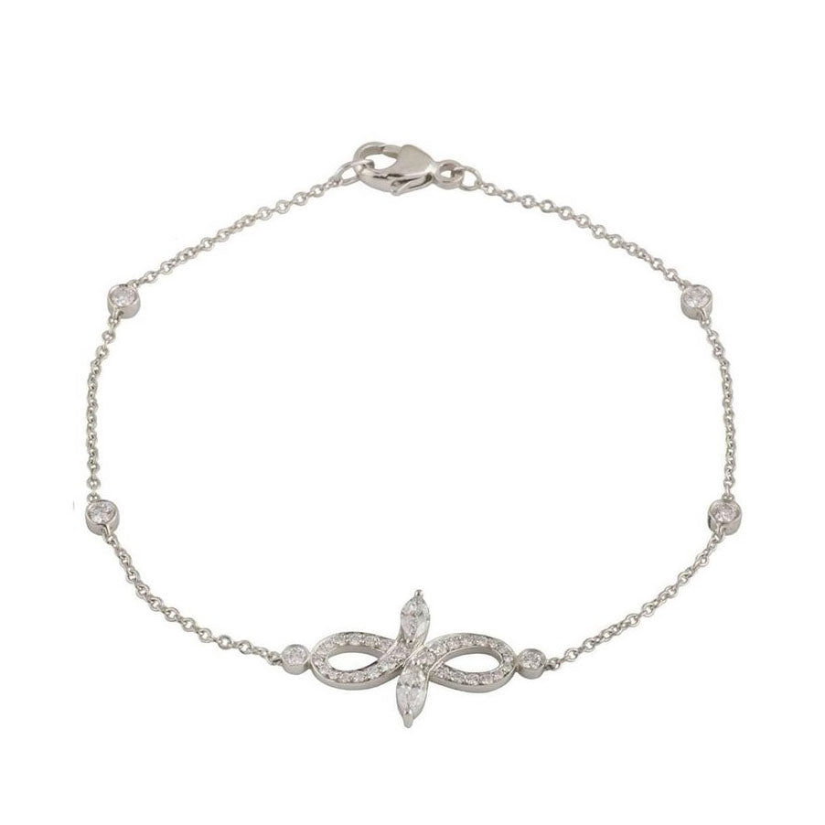 TIF18774494 stone two-leaf marquise bracelet