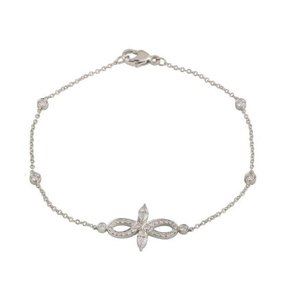 TIF18774494 stone two-leaf marquise bracelet