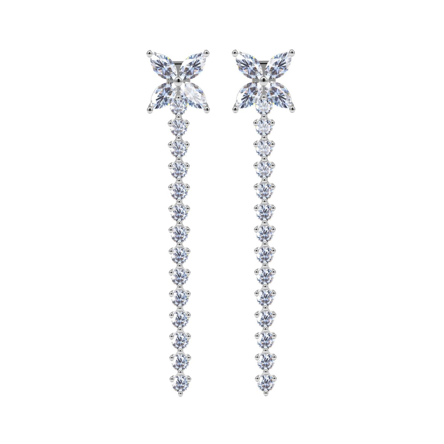 TIF40393128 four-leaf horse eye long earrings