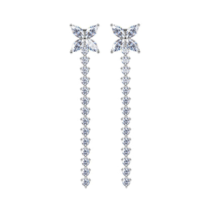 TIF40393128 four-leaf horse eye long earrings