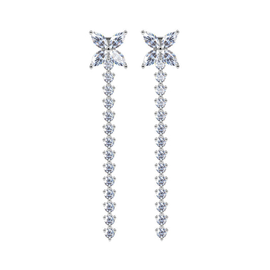 TIF40393128 four-leaf horse eye long earrings