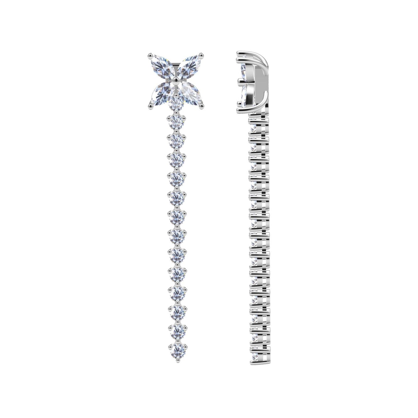 TIF40393128 four-leaf horse eye long earrings